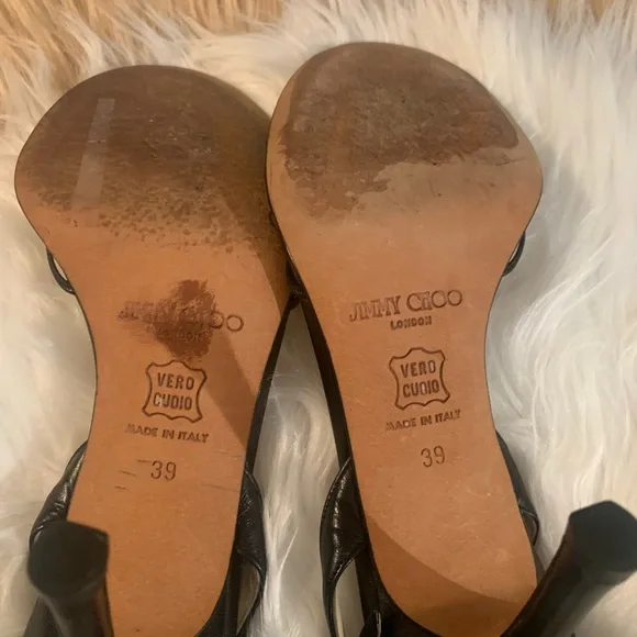 JIMMY CHOO BLACK BEADED SANDAL. - Picture 5 of 5